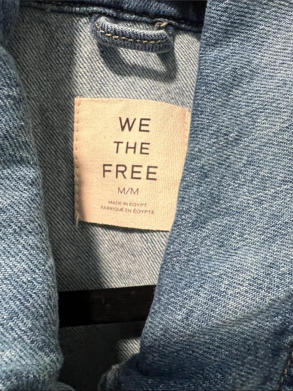 Free People We The Free Birdie Denim Bomber Jacket Light Wash Medium